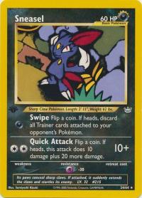 pokemon neo revelation 1st edition sneasel 24 64 1st edition