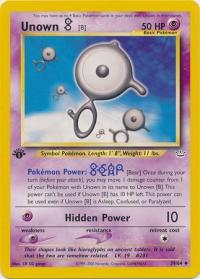 pokemon neo revelation 1st edition unown b 39 64 1st edition