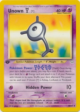 Unown Y - 40-64 - 1st Edition