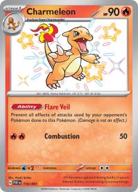 pokemon paldean fates charmeleon 110 091 shiny