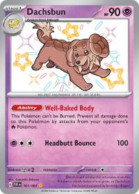 pokemon paldean fates dachsbun 161 091 shiny