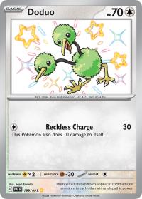 pokemon paldean fates doduo 199 091 shiny