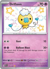 pokemon paldean fates drifloon 155 091 shiny