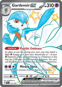 pokemon paldean fates gardevoir ex 217 091 shiny