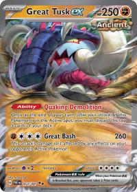 pokemon paldean fates great tusk ex 053 091