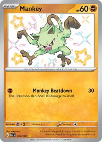 pokemon paldean fates mankey 169 091 shiny