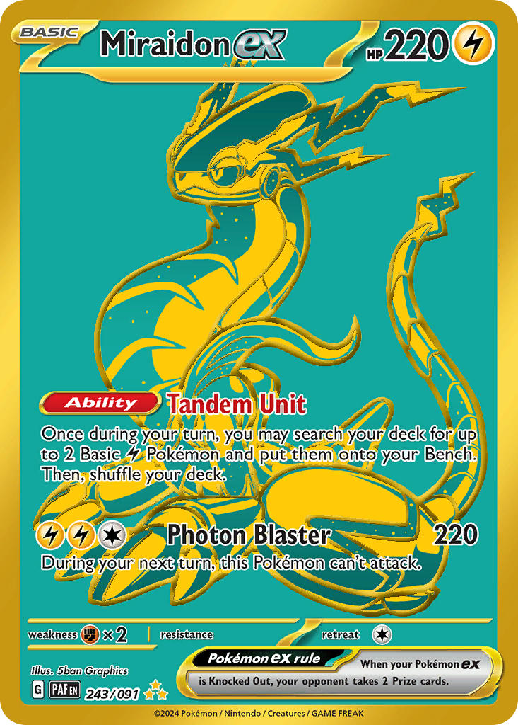 Miraidon EX - 243-091 - Gold Secret Rare