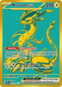 pokemon paldean fates miraidon ex 243 091 gold secret rare