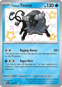 pokemon paldean fates paldean tauros 120 091 shiny