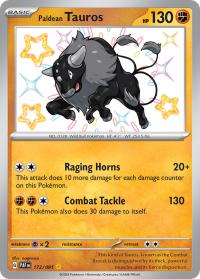 pokemon paldean fates paldean tauros 172 091 shiny