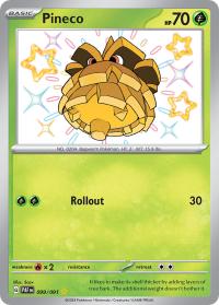 pokemon paldean fates pineco 099 091 shiny