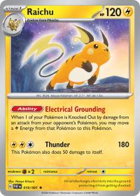 pokemon paldean fates raichu 019 091