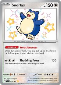 pokemon paldean fates snorlax 202 091 shiny