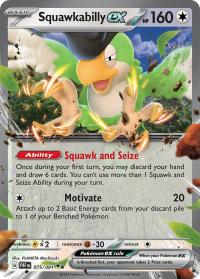 pokemon paldean fates squawkabilly ex 075 091