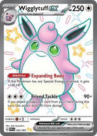 pokemon paldean fates wigglytuff ex 222 091 shiny