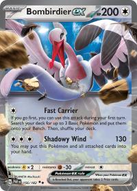pokemon paradox rift preorder bombirdier ex 156 182