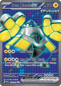 pokemon paradox rift preorder iron hands ex 223 182 full art