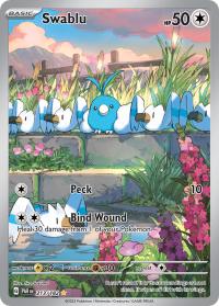 pokemon paradox rift preorder swablu 213 182 illustration rare