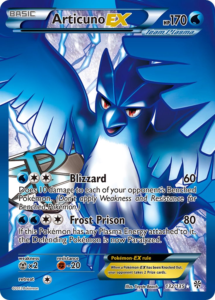 Articuno EX Full Art 132-135