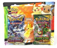pokemon pokemon 1 pack 3 packs blister back to school eraser blister pack pikachu evolving skies