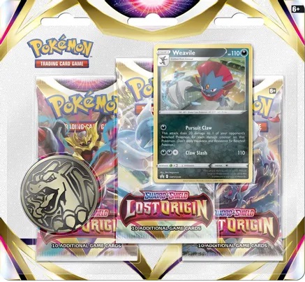 Lost Origin 3 Pack Blister - Weavile