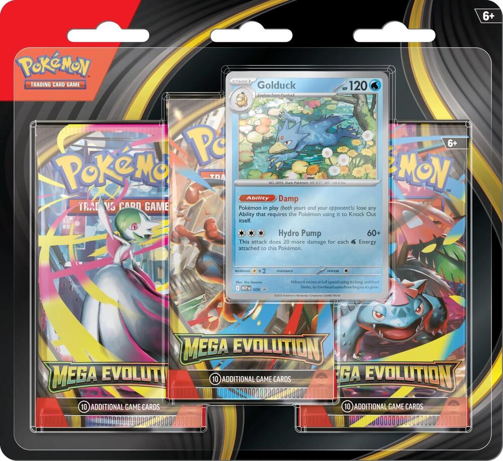 Mega Evolution 3 Pack Blister - Golduck