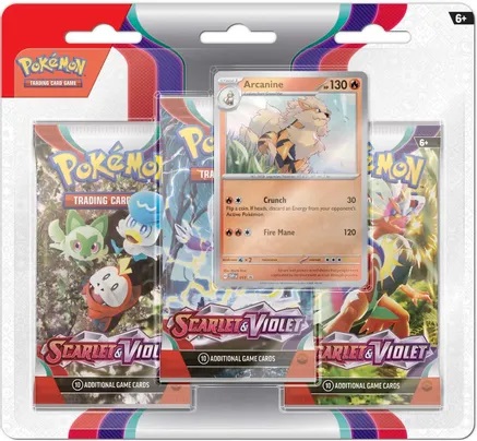 Scarlet & Violet 3 Pack Blister - Arcanine