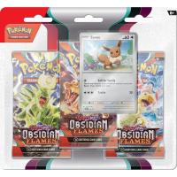 pokemon pokemon 1 pack 3 packs blister scarlet violet obsidian flames 3 pack blisters eevee