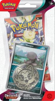 pokemon pokemon 1 pack 3 packs blister scarlet violet obsidian flames blister pack paldean wooper