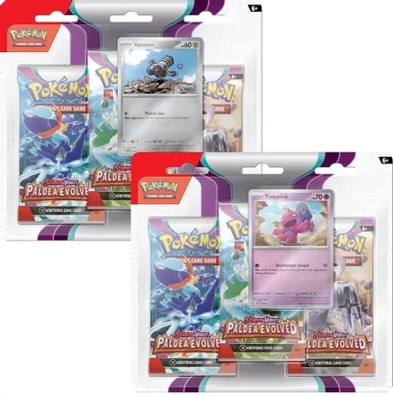 Scarlet & Violet - Paldea Evolved 3 Pack Blister Set