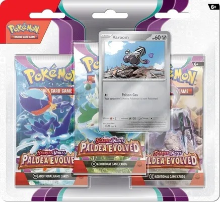 Scarlet & Violet - Paldea Evolved 3 Pack Blister - Varoom