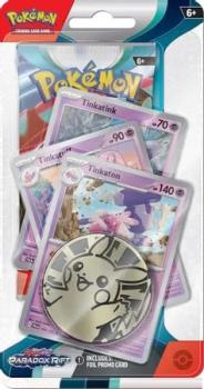 pokemon pokemon 1 pack 3 packs blister scarlet violet paradox rift premium checklane blister tinkaton