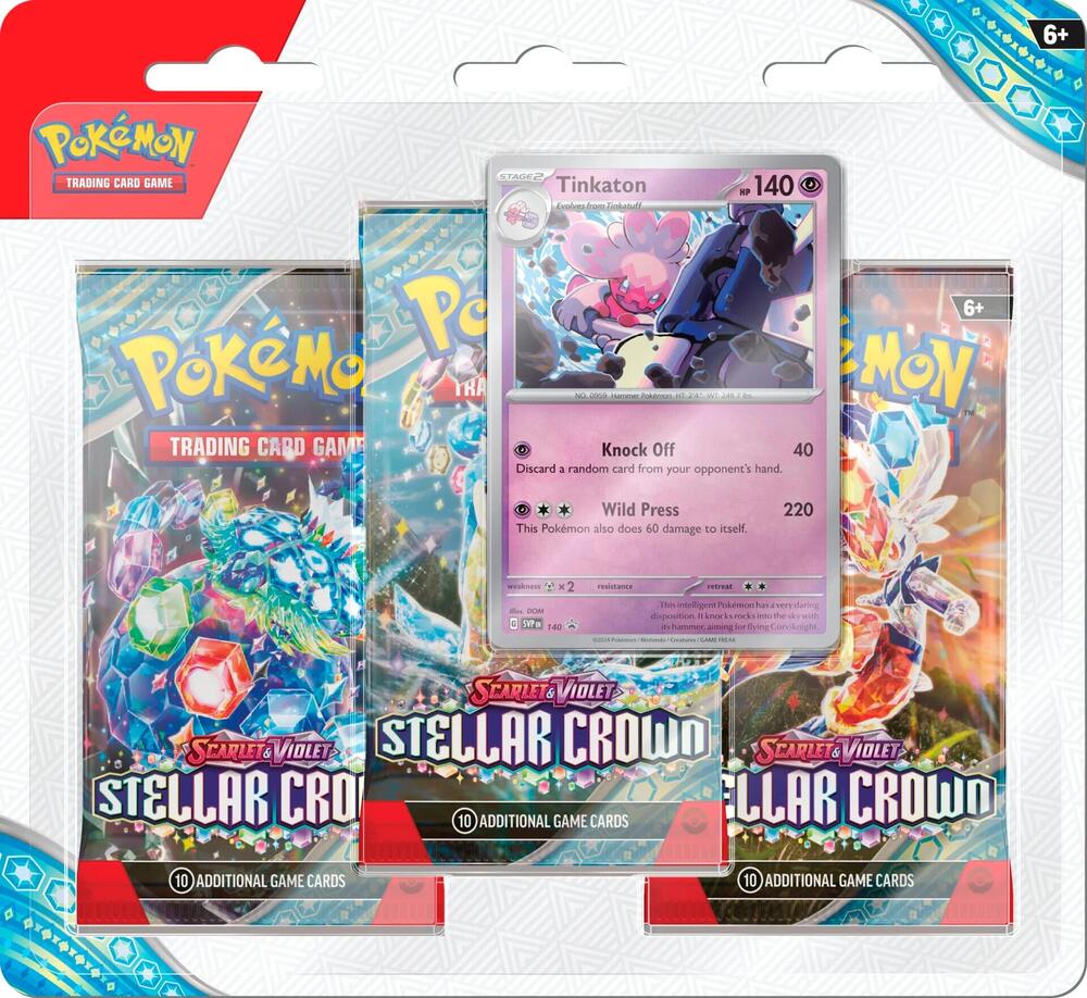 Scarlet & Violet - Stellar Crown 3 Pack Blisters - Tinkaton