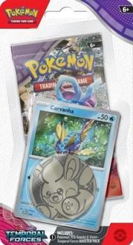 pokemon pokemon 1 pack 3 packs blister scarlet violet temporal forces carvanha blister