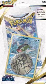 pokemon pokemon 1 pack 3 packs blister sword and shield silver tempest 1 pack basculin blister