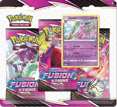 Sword & Shield - 3 Pack Blister - Fusion Strike - Espeon 