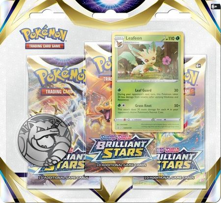 Sword & Shield - Brilliant Stars 3 Pack Blister - Leafeon