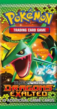 pokemon pokemon booster packs black white dragons exalted booster pack rayquaza art