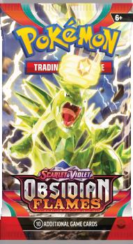 pokemon pokemon booster packs scarlet violet obsidian flames booster pack tyranitar artwork