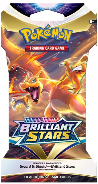 Sword & Shield Brilliant Stars Sleeved Booster Pack - Charizard Art