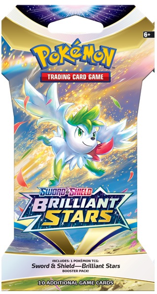 Sword & Shield Brilliant Stars Sleeved Booster Pack - Shaymin Art