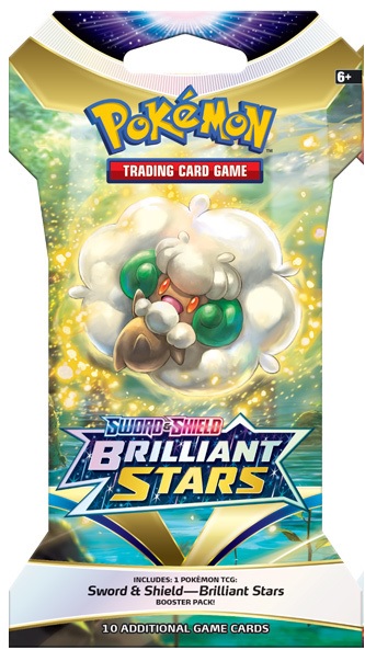 Sword & Shield Brilliant Stars Sleeved Booster Pack - Whimsicott Art