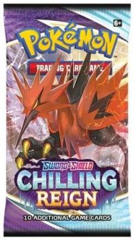 pokemon pokemon booster packs sword shield chilling reign booster pack zapdos art