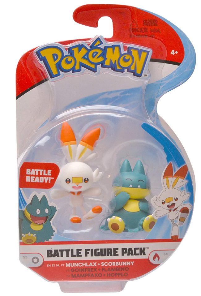 Pokemon Battle Figure Pack - Munchlax and Scorbunny