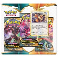 pokemon pokemon 1 pack 3 packs blister sword shield 3 pack blister darkness ablaze eevee