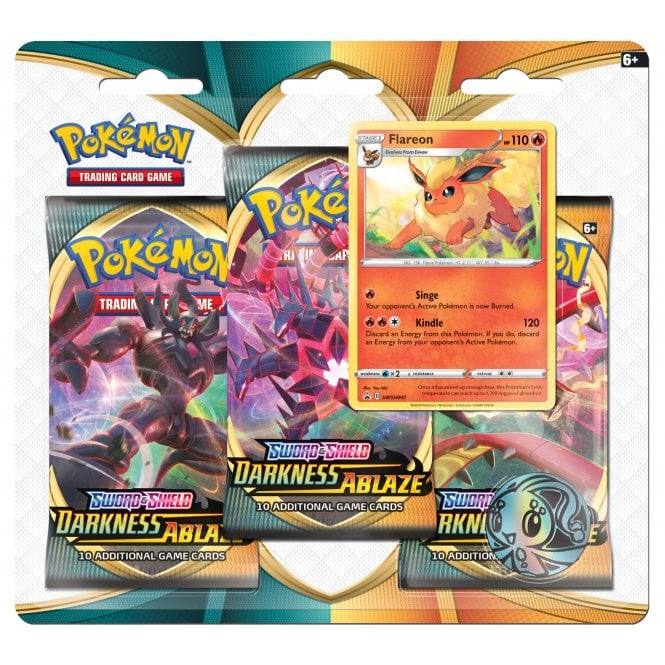 Sword & Shield - 3 Pack Blister - Darkness Ablaze - Flareon