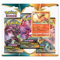 pokemon pokemon 1 pack 3 packs blister sword shield 3 pack blister darkness ablaze flareon