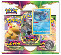 pokemon pokemon 1 pack 3 packs blister sword shield vivid voltage 3 pack blister vaporeon