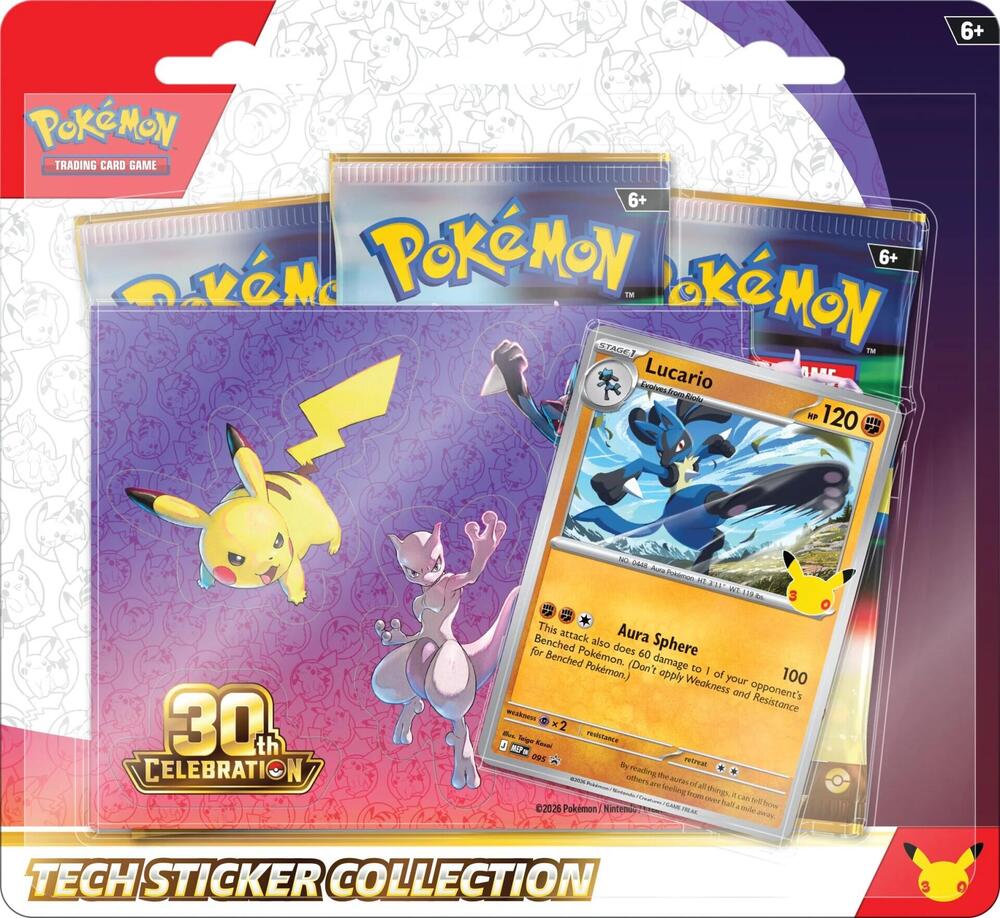 30th Celebration Tech Sticker Collection - Lucario