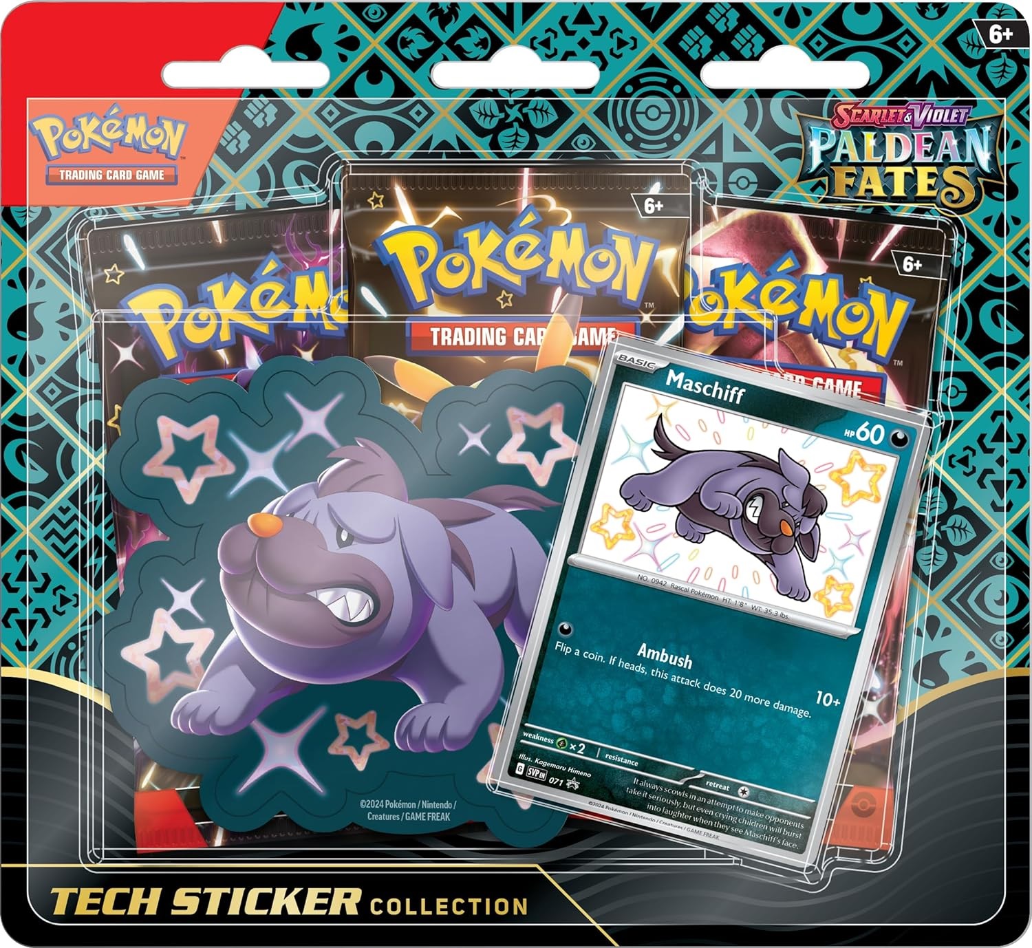 Scarlet & Violet - Paldean Fates Tech Sticker Collection - Maschiff